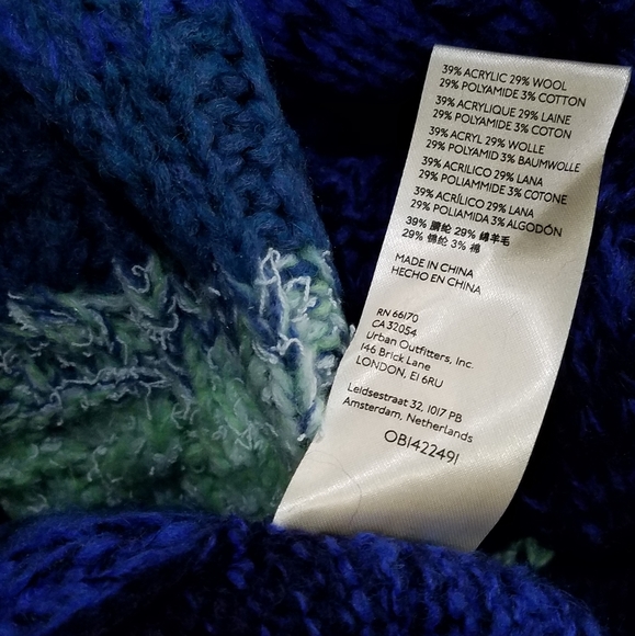 Free People Flurry Cardigan Luxe Wool Knit Open Front Mixed Patchwork XS-SM NWT - Picture 3 of 9